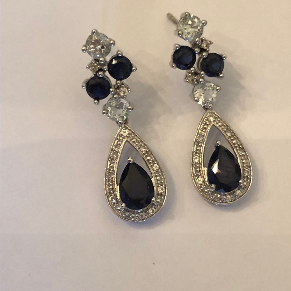 Blue Sapphire Earrings